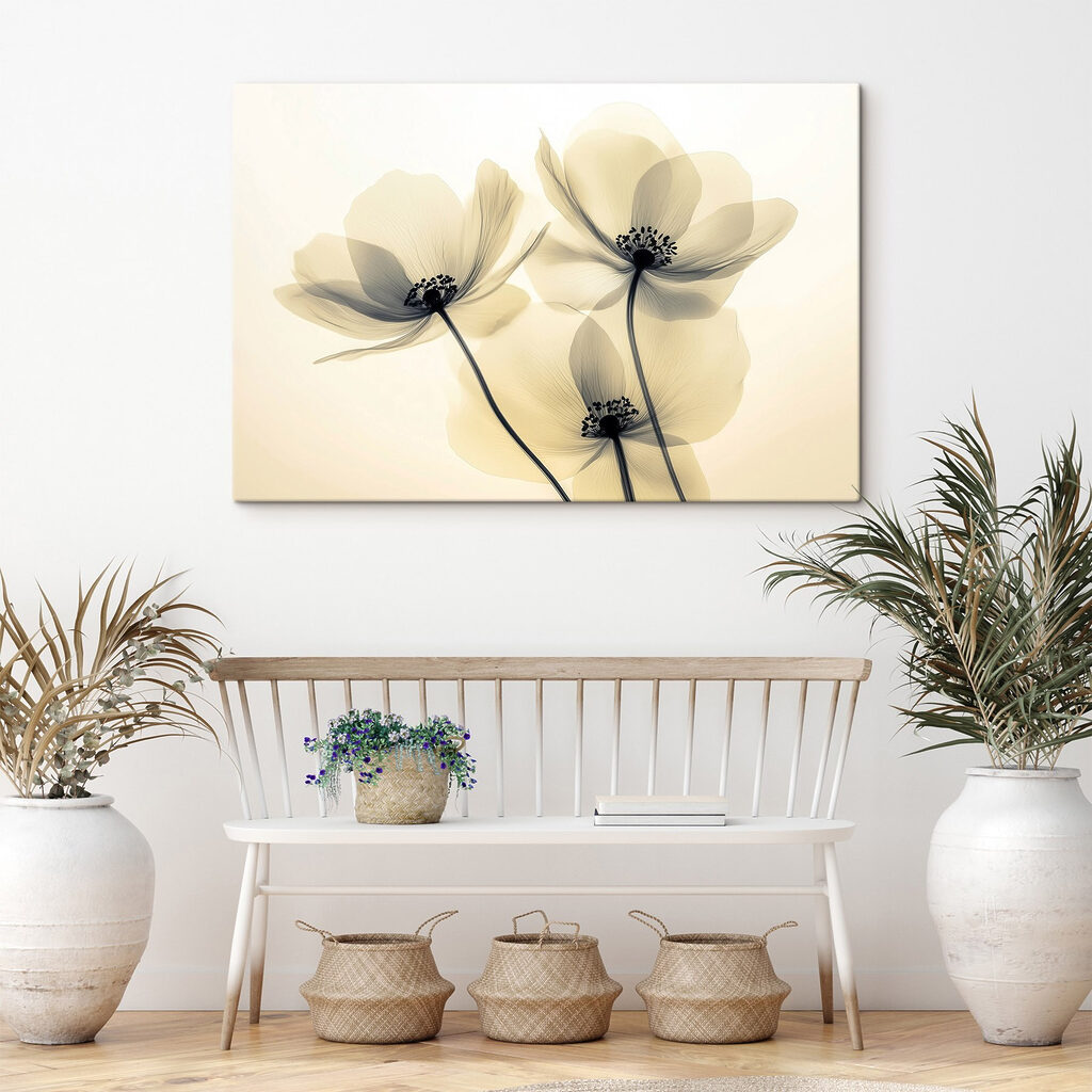 Group of flowers with black dots