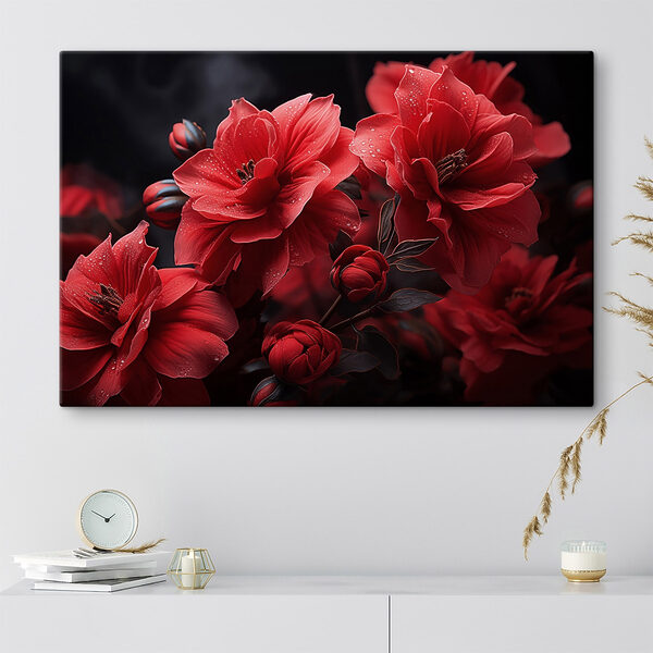 Wandbilder Wandbilder Gruppe von roten Blumen (Artikelnummer: s43318)