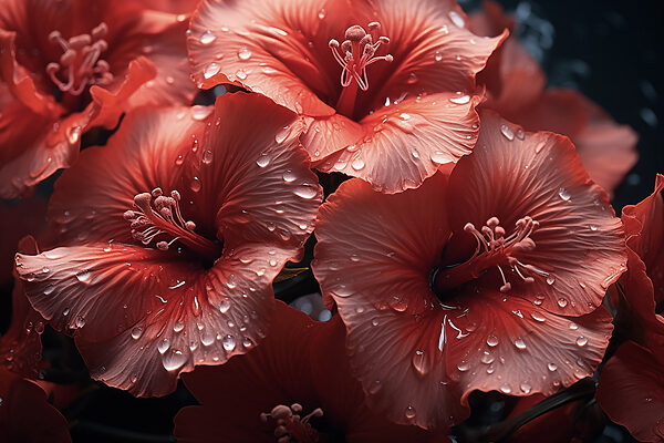 Group of red flowers