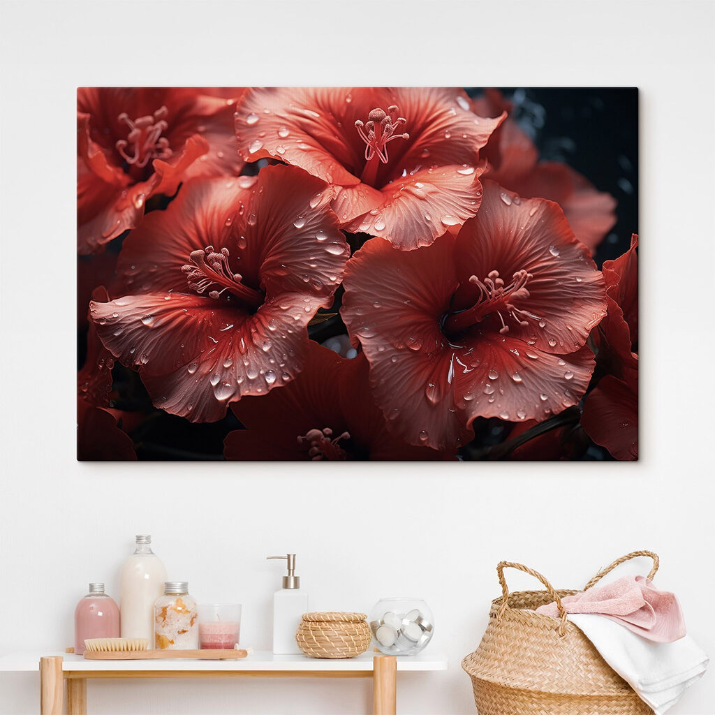 Group of red flowers