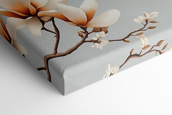 Vogel auf einem Zweig mit Blumen Vogel auf einem Zweig mit Blumen