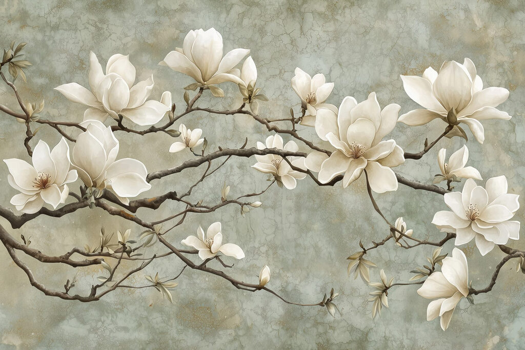 White flowers on a branch