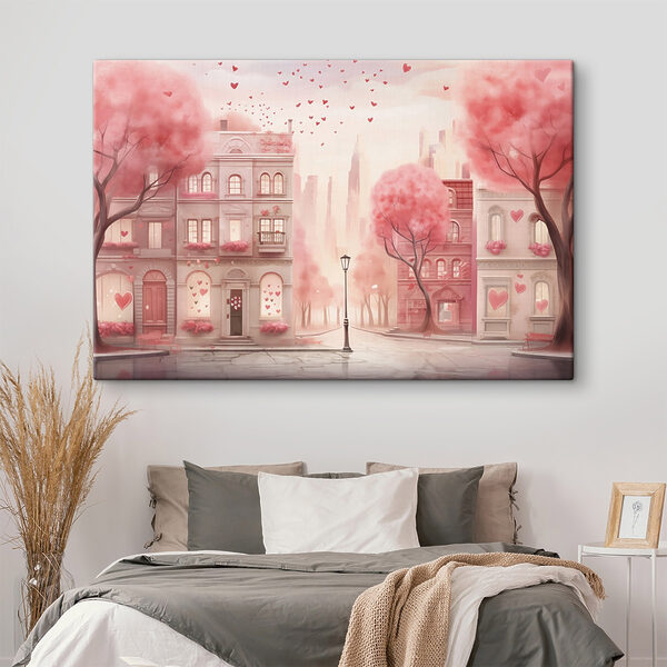 Wandbilder Rosa Bäume mit Herzen, die vom Himmel fallen (Artikelnummer: s43324) Wandbilder Wandbilder Rosa Bäume mit Herzen, die vom Himmel fallen (Artikelnummer: s43324)