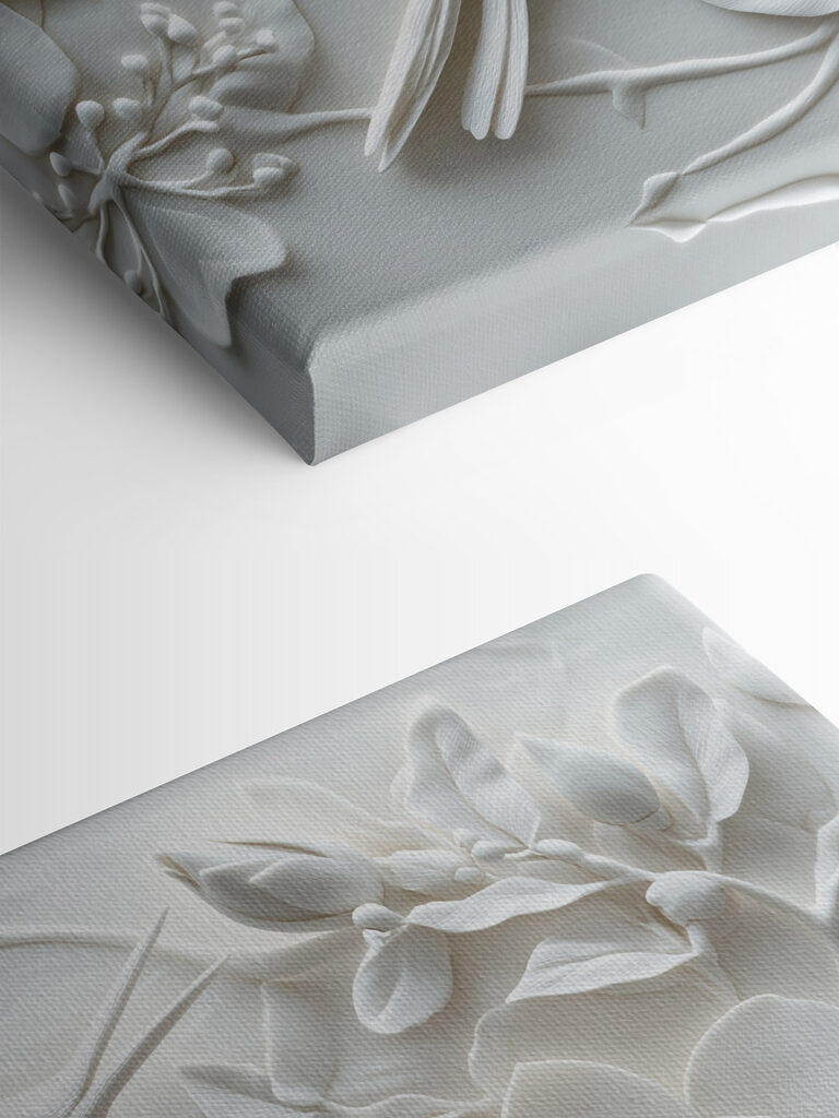 White bird and flower White bird and flower