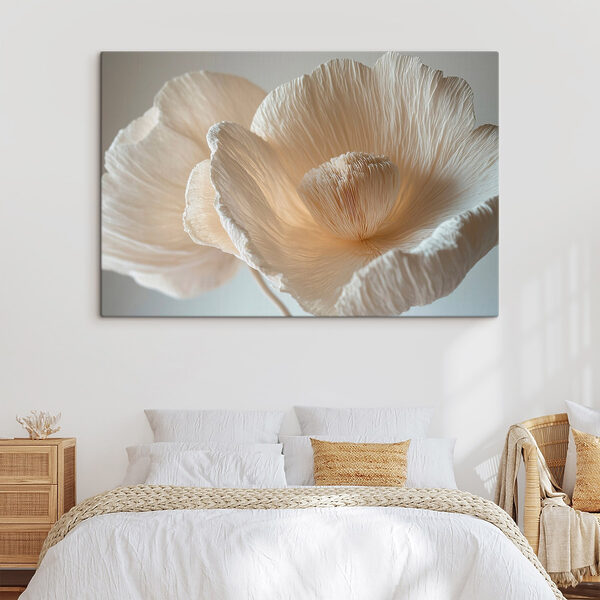 Delicate textured flower petals displayed