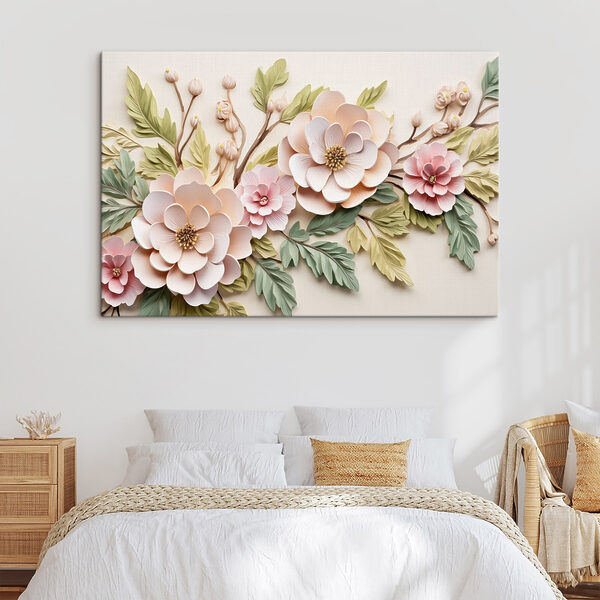 Papierblumen und Blätter Papierblumen und Blätter