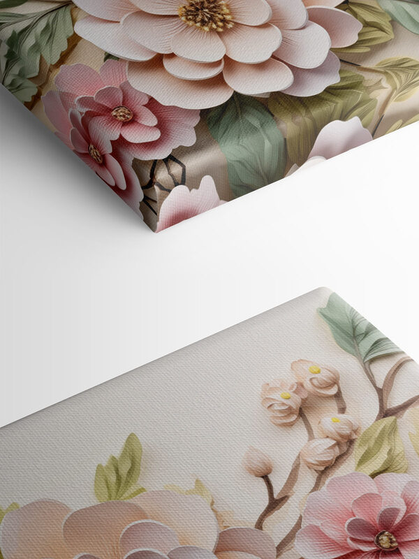 Papierblumen und Blätter Papierblumen und Blätter