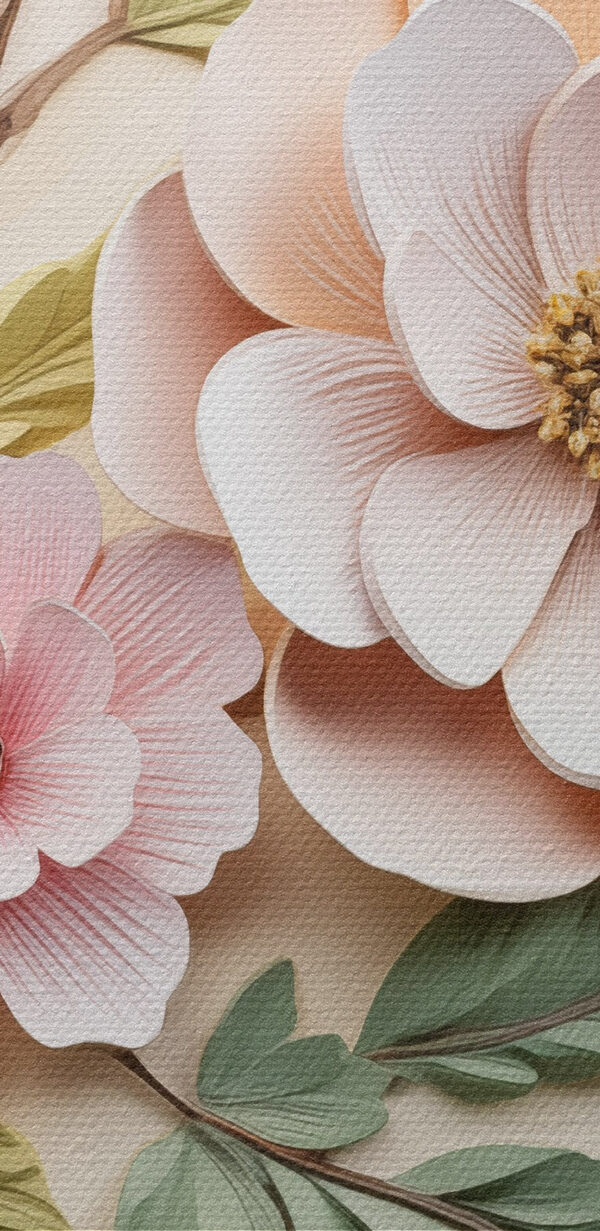 Papierblumen und Blätter Papierblumen und Blätter