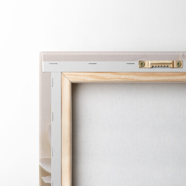 White flower carving on a wall