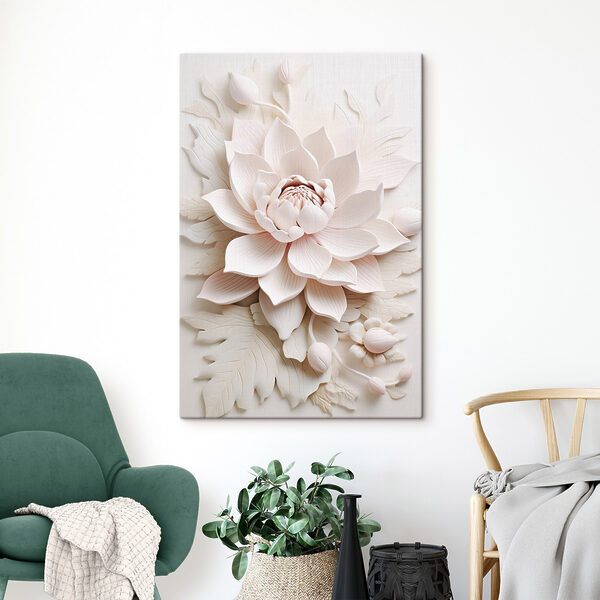 Weiße Blume mit Blättern Weiße Blume mit Blättern