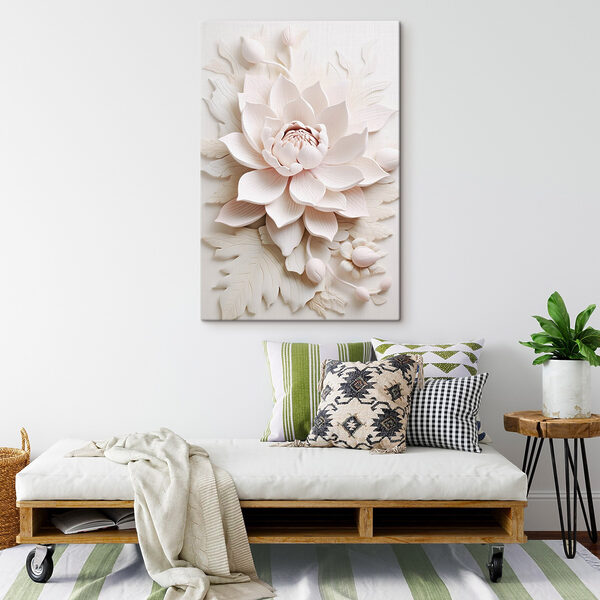 Weiße Blume mit Blättern Weiße Blume mit Blättern