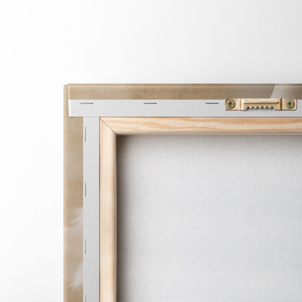 White vase with fluffy flowers