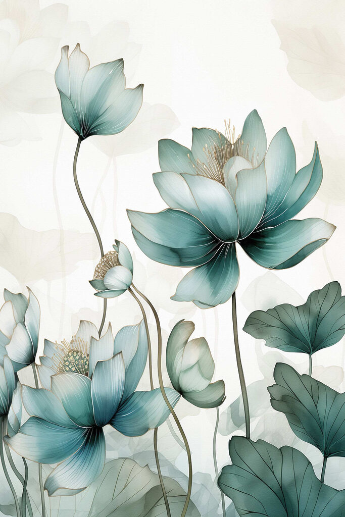 Delicate petals in soft hues