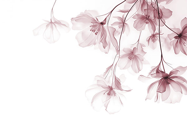 Delicate blooms against soft background