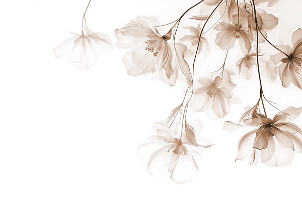 Delicate blossoms in soft hues