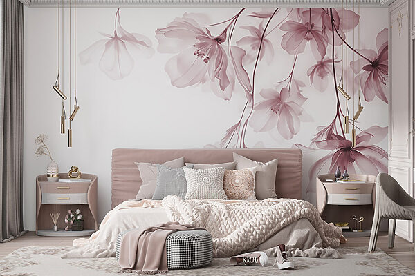 Delicate blooms against soft background