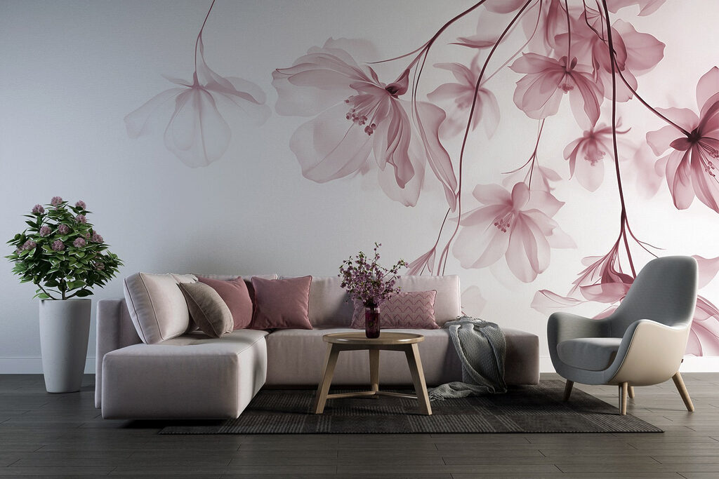 Delicate blooms against soft background