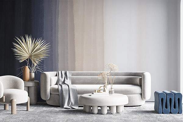 Textured stripes in soft color palette