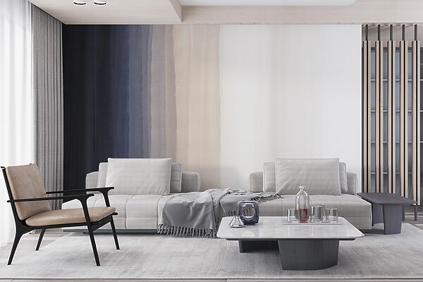 Textured stripes in soft color palette