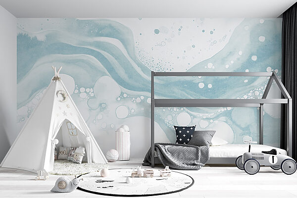 Weiße und blaue Aquarellmalerei Weiße und blaue Aquarellmalerei