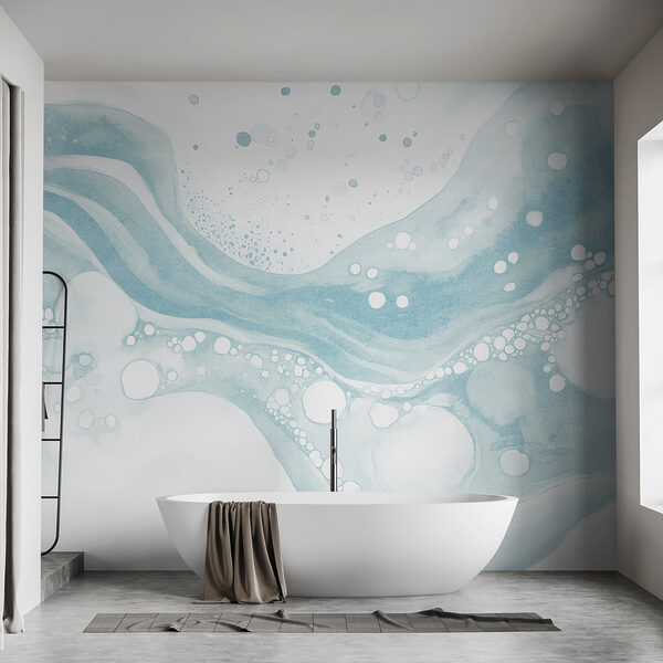 Weiße und blaue Aquarellmalerei Weiße und blaue Aquarellmalerei