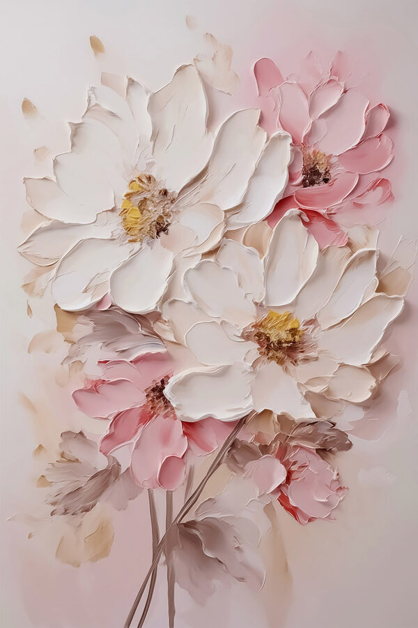 Painting of flowers on a wall