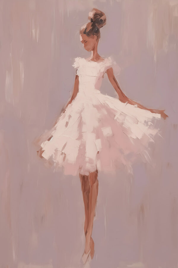 Gemälde einer Frau in einem weißen Kleid Gemälde einer Frau in einem weißen Kleid