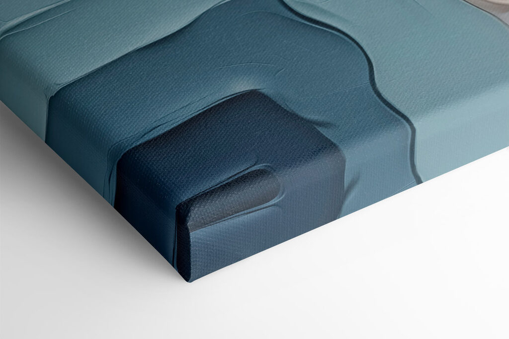 Soft hues blend in textured waves