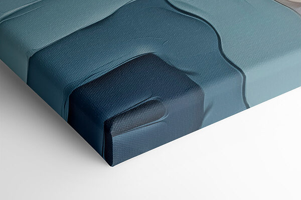 Soft hues blend in textured waves