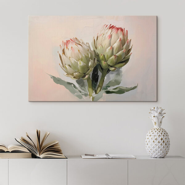 Kunst Artischocken auf weißem Hintergrund Kunst Artischocken auf weißem Hintergrund