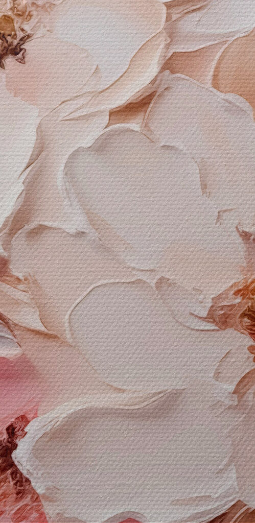 Painting of flowers on a wall