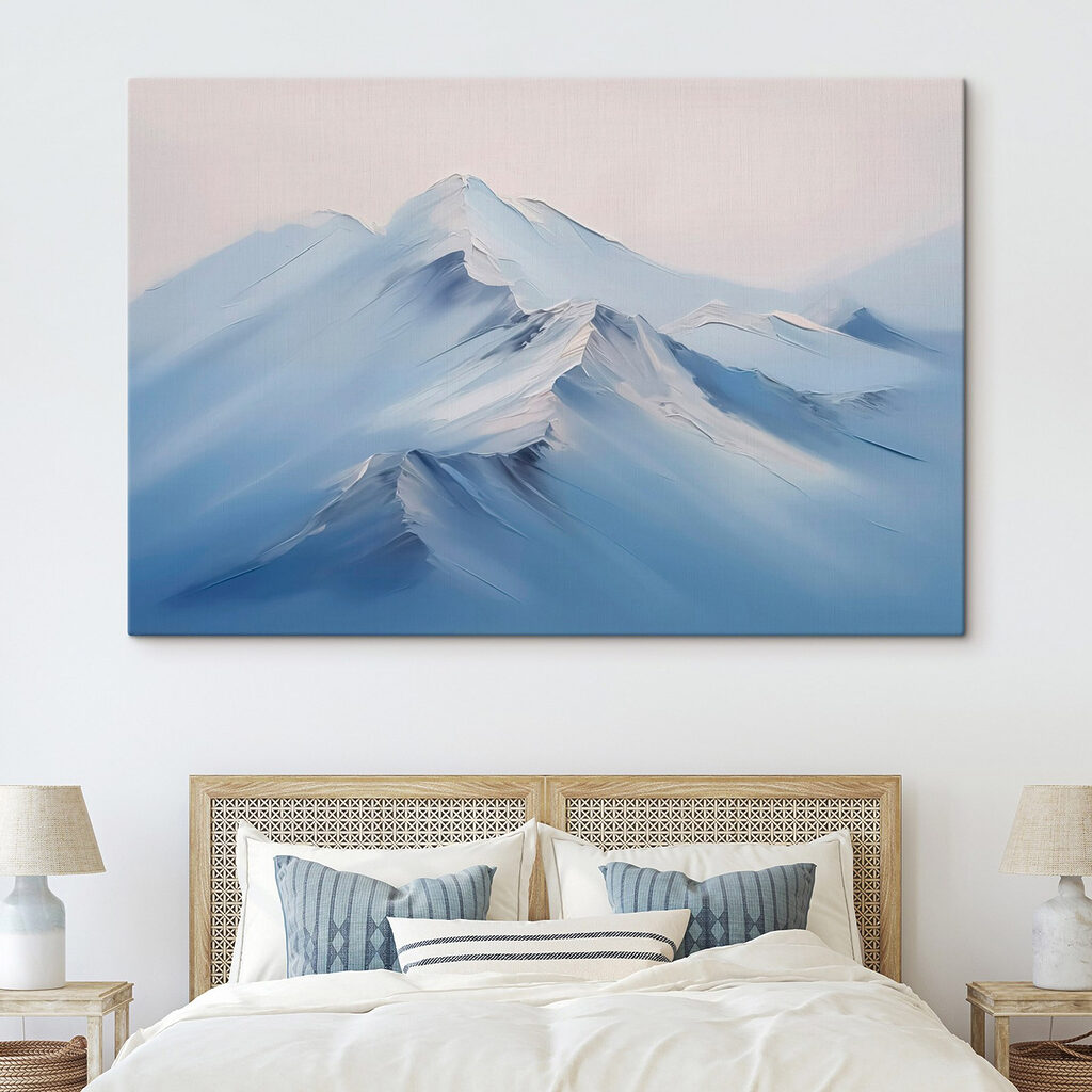 Mountain range with snow