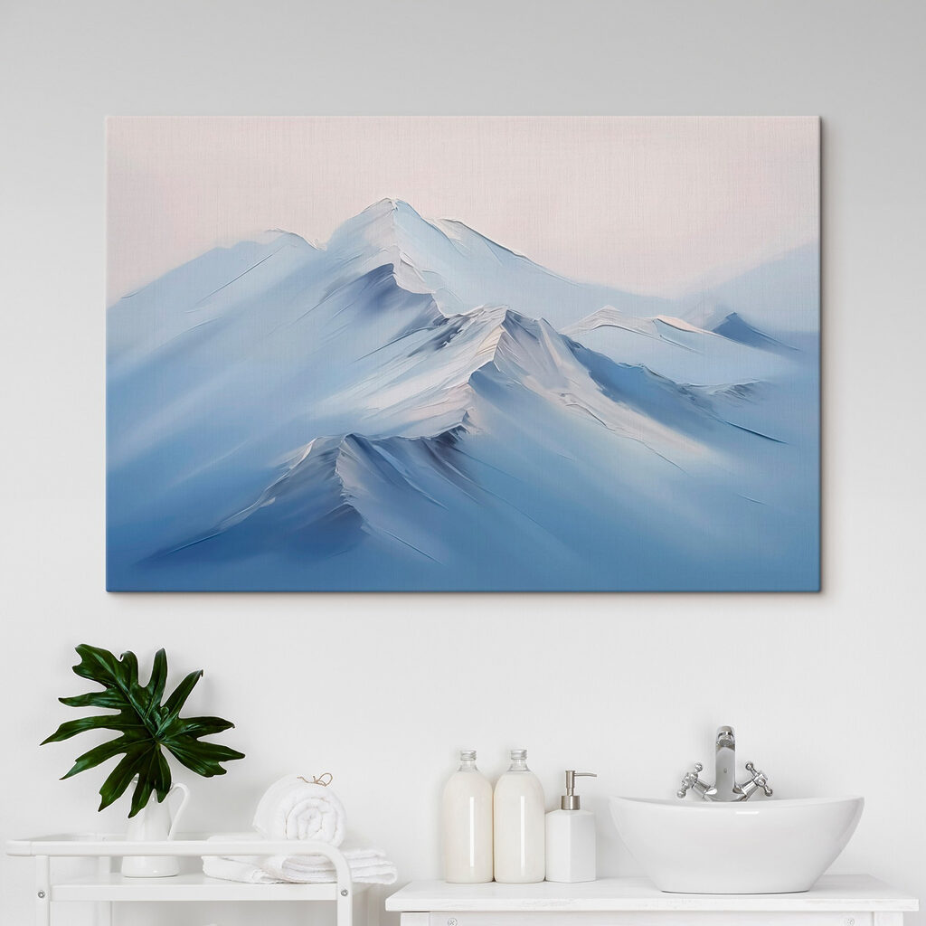 Mountain range with snow