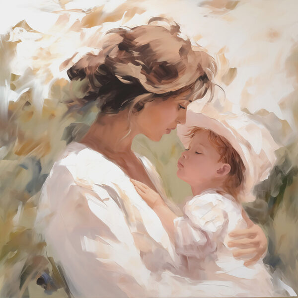 Frau hält ein Baby Frau hält ein Baby