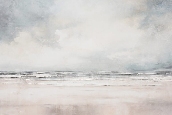 Strand mit Wellen und Wolken Strand mit Wellen und Wolken