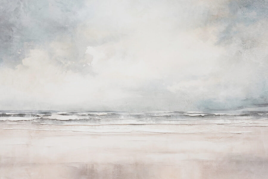 Fototapeten Strand mit Wellen und Wolken – Bild 4
