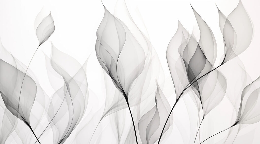 Schwarzes und weißes Bild von Blumen Schwarzes und weißes Bild von Blumen