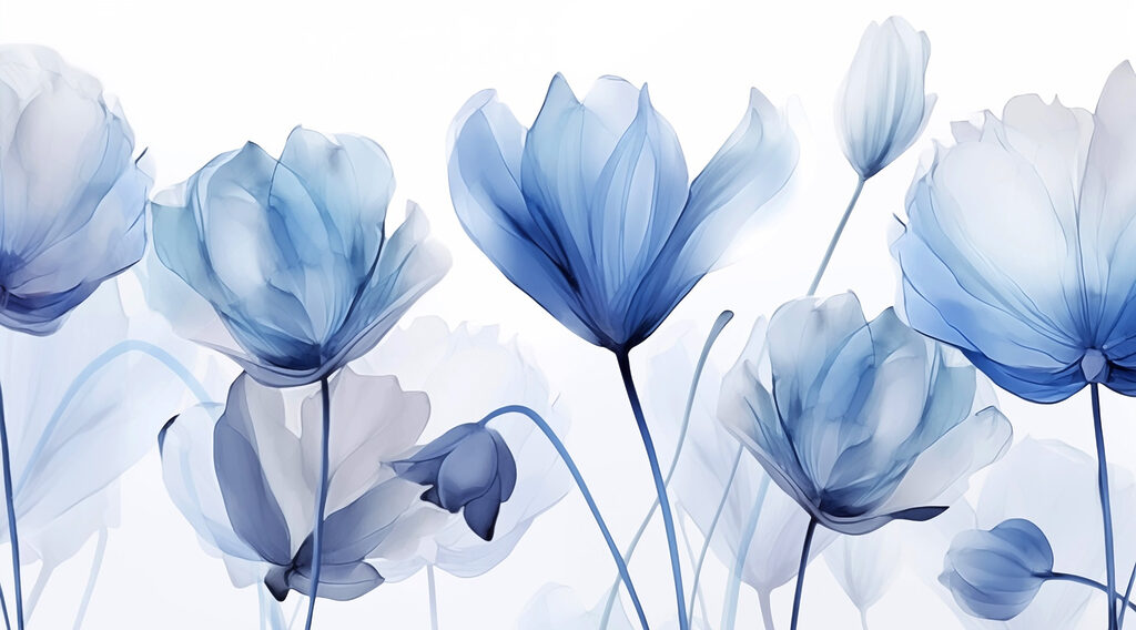 Blaue und weiße Blumen Blaue und weiße Blumen
