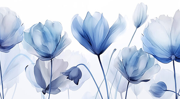 Blaue und weiße Blumen Blaue und weiße Blumen