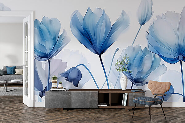 Blaue und weiße Blumen Blaue und weiße Blumen