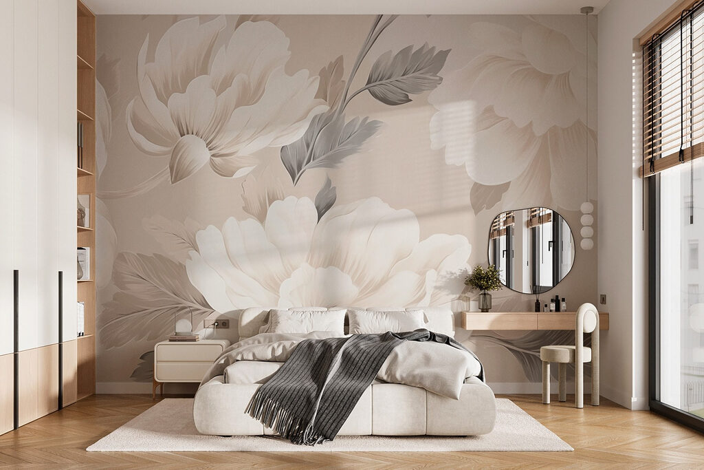 Wallpaper with flowers Wallpaper with flowers