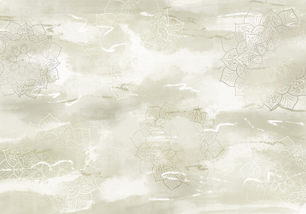 Serene mandala design in muted tones Serene mandala design in muted tones