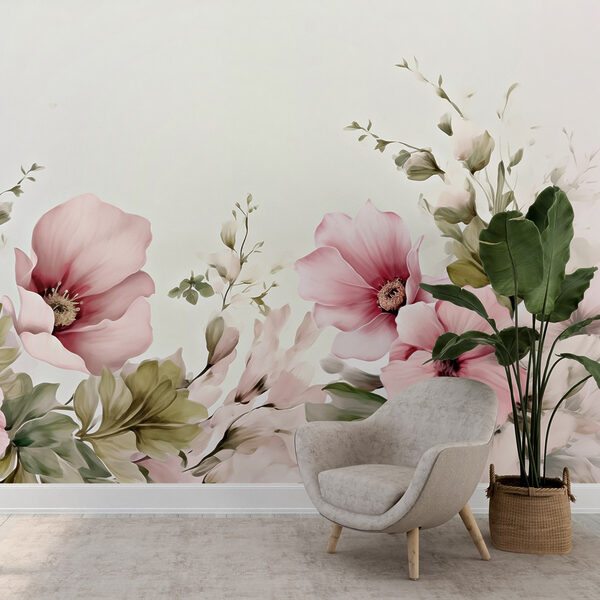 Malerei von Blumen und Blättern Malerei von Blumen und Blättern