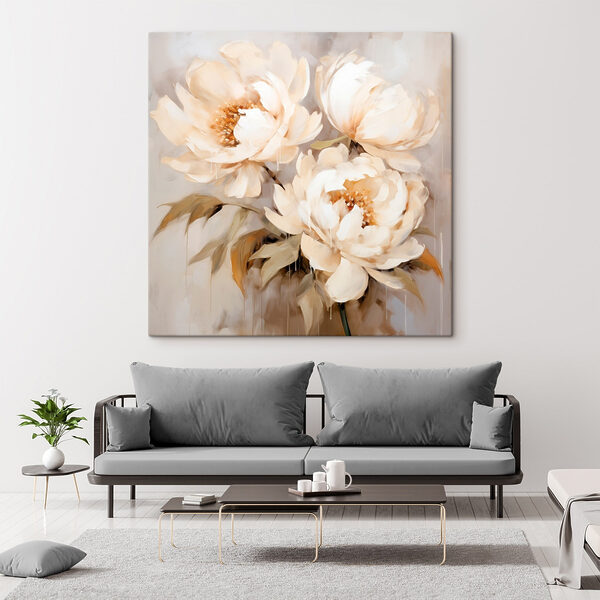 Malerei von weißen Blumen Malerei von weißen Blumen