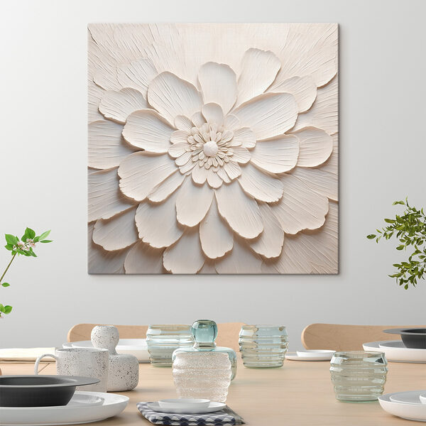 Weiße Blume mit vielen Blütenblättern Weiße Blume mit vielen Blütenblättern