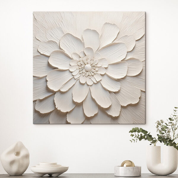 Weiße Blume mit vielen Blütenblättern Weiße Blume mit vielen Blütenblättern