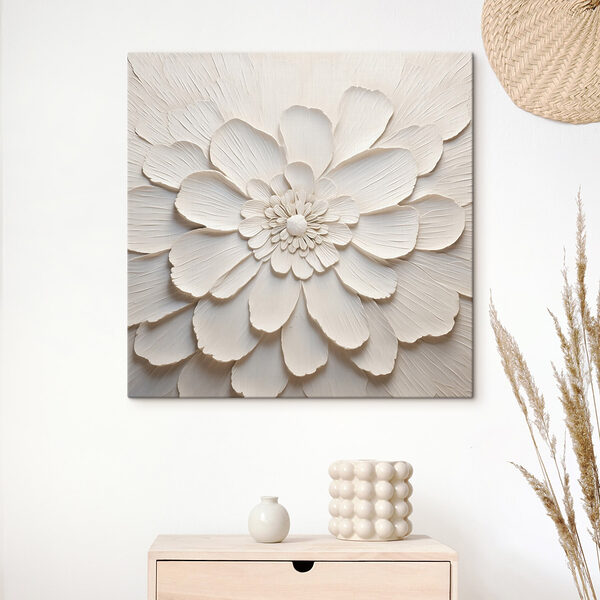 Weiße Blume mit vielen Blütenblättern Weiße Blume mit vielen Blütenblättern