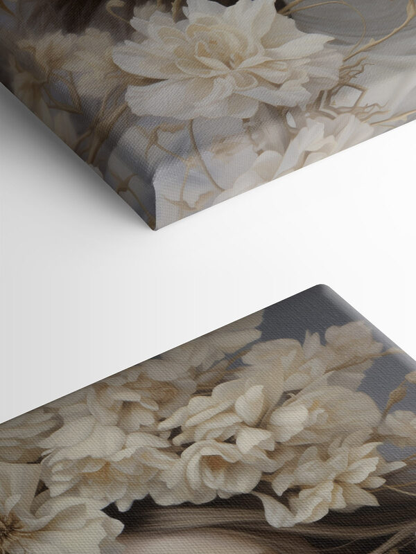 Woman with flowers in her hair Woman with flowers in her hair