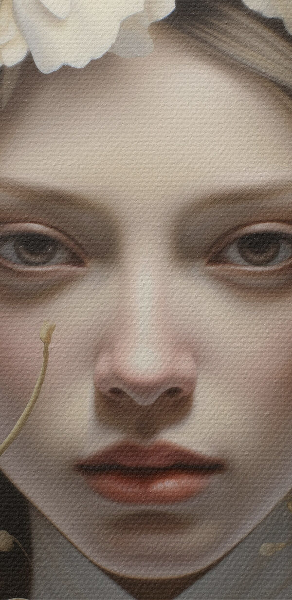 Woman with flowers in her hair Woman with flowers in her hair