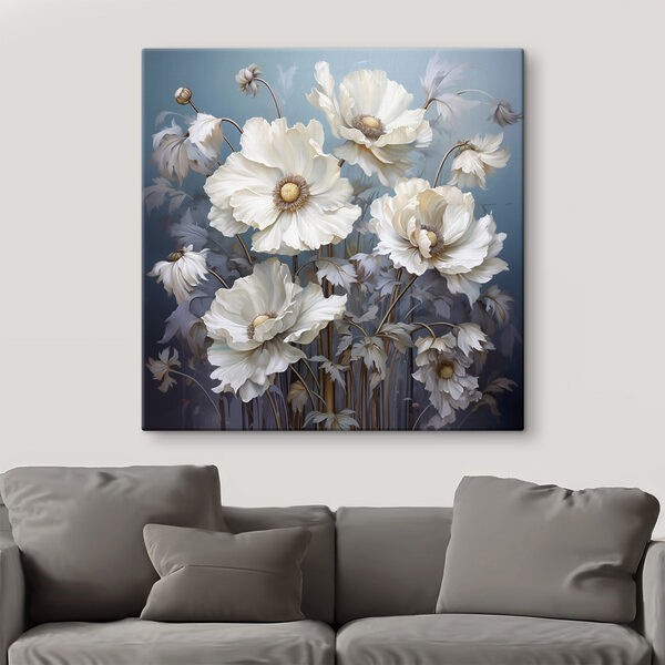 Malerei von weißen Blumen Malerei von weißen Blumen